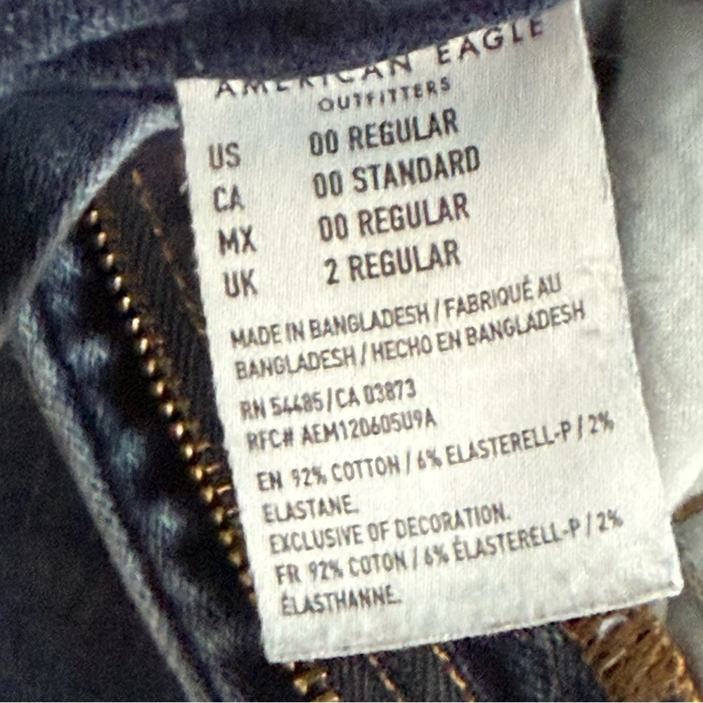 American Eagle Outfitters Super Hi-Rise Jegging Crop Blue Jeans - Picture 7 of 11